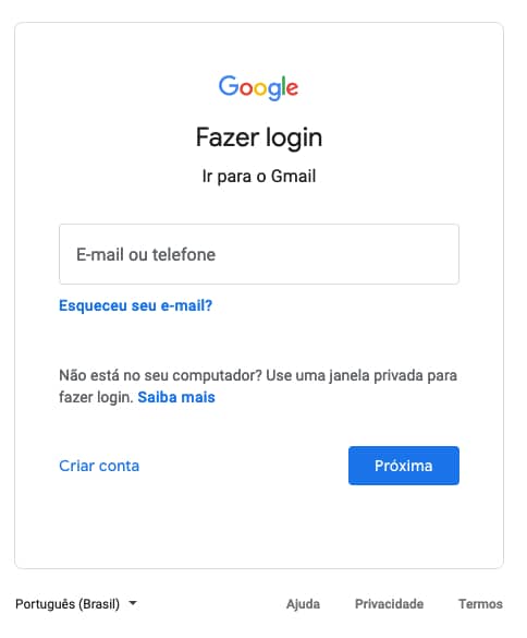 digitar email digitar email
